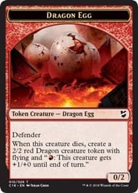 Dragon Egg // Dragon Double-Sided Token - Commander 2018 - Magic: The Gathering card