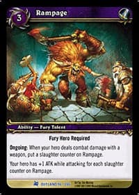 Rampage - Fires of Outland - WoW card