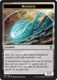 Manifest // Zombie Double-Sided Token - Commander 2018 - Magic: The Gathering card