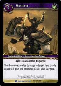 Mutilate - Fires of Outland - WoW card