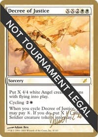Decree of Justice - 2003 Daniel Zink (SCG) - World Championship Decks - Magic: The Gathering card