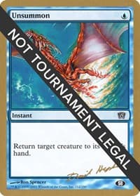Unsummon - 2003 Dave Humpherys (8ED) (SB) - World Championship Decks - Magic: The Gathering card