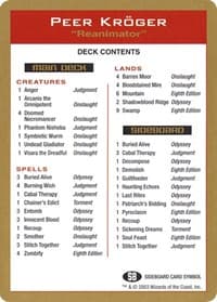 2003 Peer Kroger Decklist Card - World Championship Decks - Magic: The Gathering card