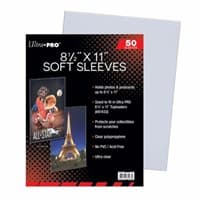 Ultra Pro 8.5" x 11" Soft Sleeves (50-Pack) - Ultra Pro Card Sleeves - Card Sleeves card