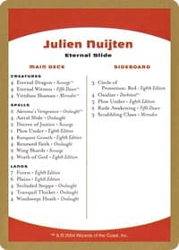 2004 Julien Nuijten Decklist Card - World Championship Decks - Magic: The Gathering card