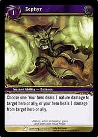 Zephyr - Fires of Outland - WoW card