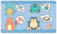Pokemon TCG: Ditto As Squirtle, Bulbasaur, Charmander & Snorlax Playmat - Pokemon International Playmats - Playmats card