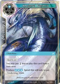Massive Growth - New Dawn Rises - Force of Will card