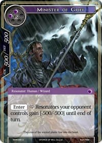 Minister of Grief - New Dawn Rises - Force of Will card