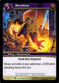 Bloodlust - Fires of Outland - WoW card