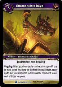 Shamanistic Rage - Fires of Outland - WoW card