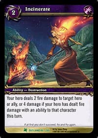 Incinerate - Fires of Outland - WoW card