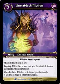 Unstable Affliction - Fires of Outland - WoW card