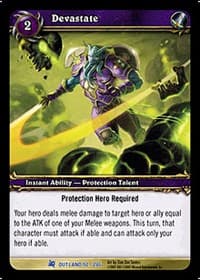 Devastate - Fires of Outland - WoW card