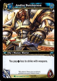 Andiss Butcherson - Fires of Outland - WoW card