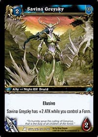 Savina Greysky - Fires of Outland - WoW card
