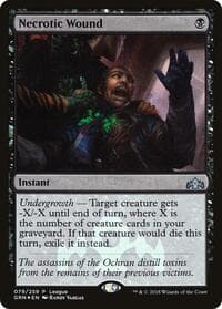 Necrotic Wound - League Promos - Magic: The Gathering card