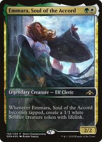 Emmara, Soul of the Accord - Game Day & Store Championship Promos - Magic: The Gathering card