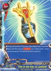This is the Key of Justice! - S-UB01: Superhero Wars Omega -Advent of Cosmoman!- - Future Card BuddyFight card