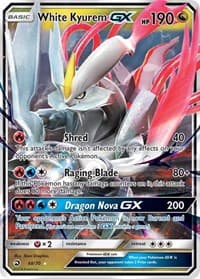 White Kyurem GX - Dragon Majesty - Pokemon card