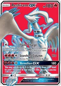 Reshiram GX (Full Art) - Dragon Majesty - Pokemon card