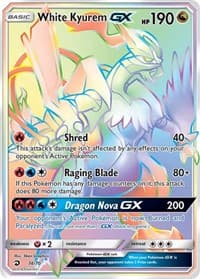 White Kyurem GX (Secret) - Dragon Majesty - Pokemon card