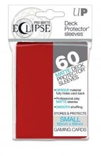 PRO-Matte Eclipse Small Deck Protector Sleeves - Apple Red (Classic) (60-Pack) - Ultra Pro Card Sleeves - Card Sleeves card