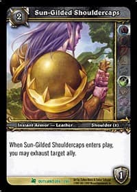 Sun-Gilded Shouldercaps - Fires of Outland - WoW card
