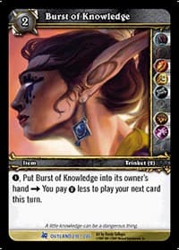 Burst of Knowledge - Fires of Outland - WoW card