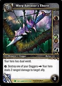 Warp Splinter's Thorn - Fires of Outland - WoW card