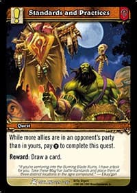 Standards and Practices - Fires of Outland - WoW card