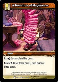 A Donation of Mageweave - Fires of Outland - WoW card