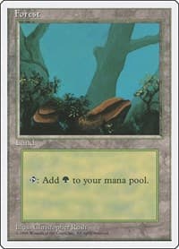 Forest (A) - Fourth Edition - Magic: The Gathering card