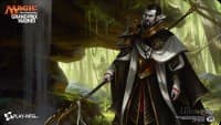 Magic Grand Prix 2017 Playmat: Madrid (Version 1) - Mavren Fein, Dusk Apostle - Magic Promotional Playmats - Playmats card