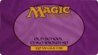 Magic Grand Prix 2018 Playmat: Las Vegas - Old School - Magic Promotional Playmats - Playmats card