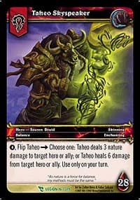 Taheo Skyspeaker - March of the Legion - WoW card