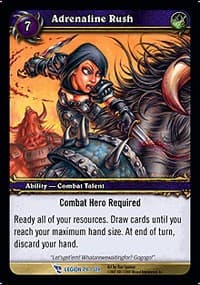 Adrenaline Rush - March of the Legion - WoW card