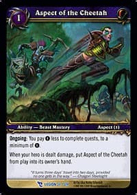 Aspect of the Cheetah - March of the Legion - WoW card