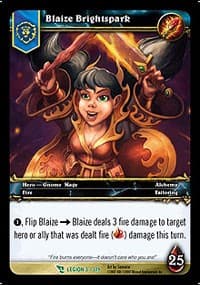 Blaize Brightspark - March of the Legion - WoW card