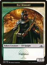 Elf Knight Token - Guilds of Ravnica - Magic: The Gathering card