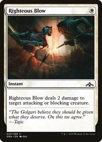 Righteous Blow - Guilds of Ravnica - Magic: The Gathering card