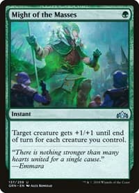 Might of the Masses - Guilds of Ravnica - Magic: The Gathering card