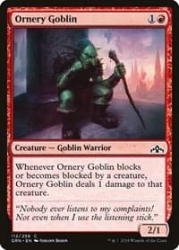 Ornery Goblin - Guilds of Ravnica - Magic: The Gathering card
