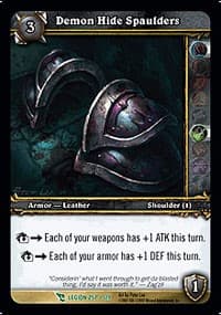 Demon Hide Spaulders - March of the Legion - WoW card
