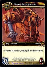 Doom Lord Kazzak - March of the Legion - WoW card