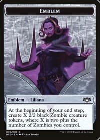 Emblem - Liliana, the Last Hope - Mythic Edition: Guilds of Ravnica - Magic: The Gathering card