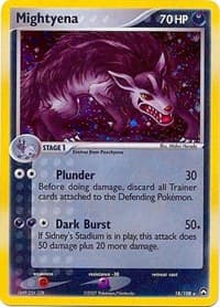 Mightyena - 18/108 (Cosmos Holo) - Deck Exclusives - Pokemon card