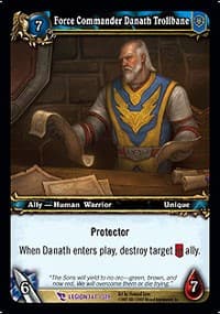 Force Commander Danath Trollbane - March of the Legion - WoW card