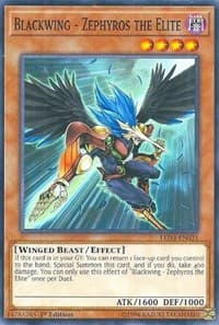 Blackwing - Zephyros the Elite - Legendary Duelists: White Dragon Abyss - YuGiOh card