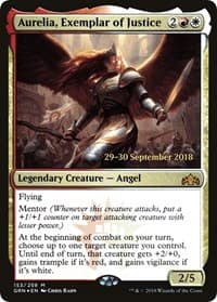 Aurelia, Exemplar of Justice - Prerelease Cards - Magic: The Gathering card